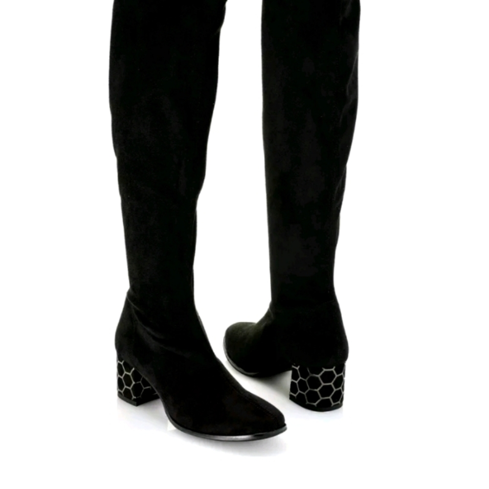 Rapisardi Ron White knee high tall black boots